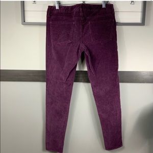 AEO purple velvet skinny jegging super stretch